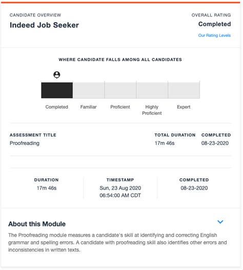 indeed test results proficient|indeed iar test results.